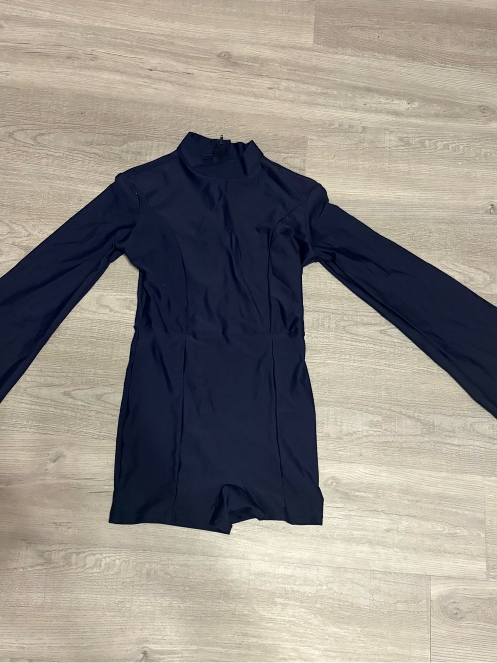 Kids Navy Long Sleeve One-Piece Swimsuit